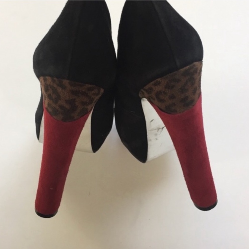 Halston Suede Platform Block Heel - image 3